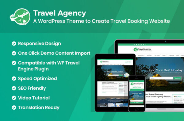 Travel Agency WordPress Theme - Image 2